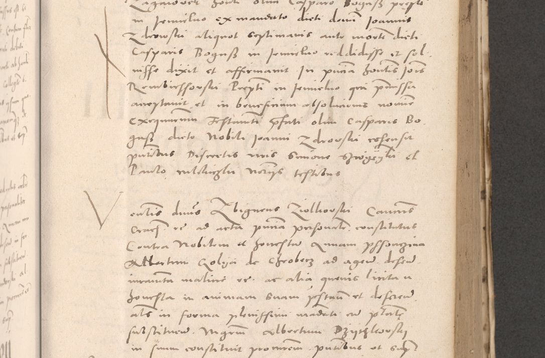 Zdjęcie nr 403 dla obiektu archiwalnego: Acta actorum causarum, sententiarum tam diffinitivarum quam interloquutoriarum, decretorum, obligationum, quietationum et constitutionum procuratorum coram reverendo domino Stanislao Schlomovski praeposito Calissiensi, archidiacono Sandecensi, canonico vicarioque in spiritualibus generali Cracocoviensi ad annum Domini millesimum quingentesimum quinquagesimum sextum, cuius indicatio quatuor decima, pontificatus sanctissimi in Christo patris domini Pauli divina providencia pape quarti anno ipsius