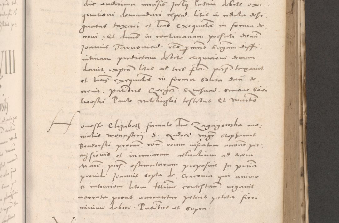 Zdjęcie nr 405 dla obiektu archiwalnego: Acta actorum causarum, sententiarum tam diffinitivarum quam interloquutoriarum, decretorum, obligationum, quietationum et constitutionum procuratorum coram reverendo domino Stanislao Schlomovski praeposito Calissiensi, archidiacono Sandecensi, canonico vicarioque in spiritualibus generali Cracocoviensi ad annum Domini millesimum quingentesimum quinquagesimum sextum, cuius indicatio quatuor decima, pontificatus sanctissimi in Christo patris domini Pauli divina providencia pape quarti anno ipsius