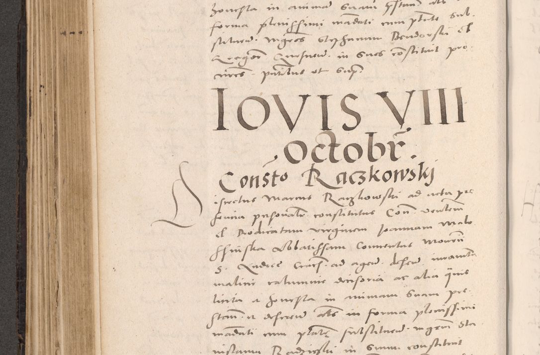 Zdjęcie nr 404 dla obiektu archiwalnego: Acta actorum causarum, sententiarum tam diffinitivarum quam interloquutoriarum, decretorum, obligationum, quietationum et constitutionum procuratorum coram reverendo domino Stanislao Schlomovski praeposito Calissiensi, archidiacono Sandecensi, canonico vicarioque in spiritualibus generali Cracocoviensi ad annum Domini millesimum quingentesimum quinquagesimum sextum, cuius indicatio quatuor decima, pontificatus sanctissimi in Christo patris domini Pauli divina providencia pape quarti anno ipsius