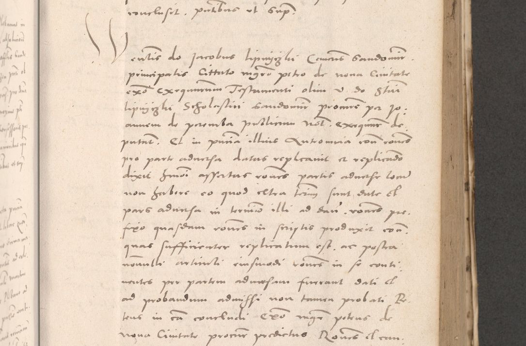 Zdjęcie nr 399 dla obiektu archiwalnego: Acta actorum causarum, sententiarum tam diffinitivarum quam interloquutoriarum, decretorum, obligationum, quietationum et constitutionum procuratorum coram reverendo domino Stanislao Schlomovski praeposito Calissiensi, archidiacono Sandecensi, canonico vicarioque in spiritualibus generali Cracocoviensi ad annum Domini millesimum quingentesimum quinquagesimum sextum, cuius indicatio quatuor decima, pontificatus sanctissimi in Christo patris domini Pauli divina providencia pape quarti anno ipsius