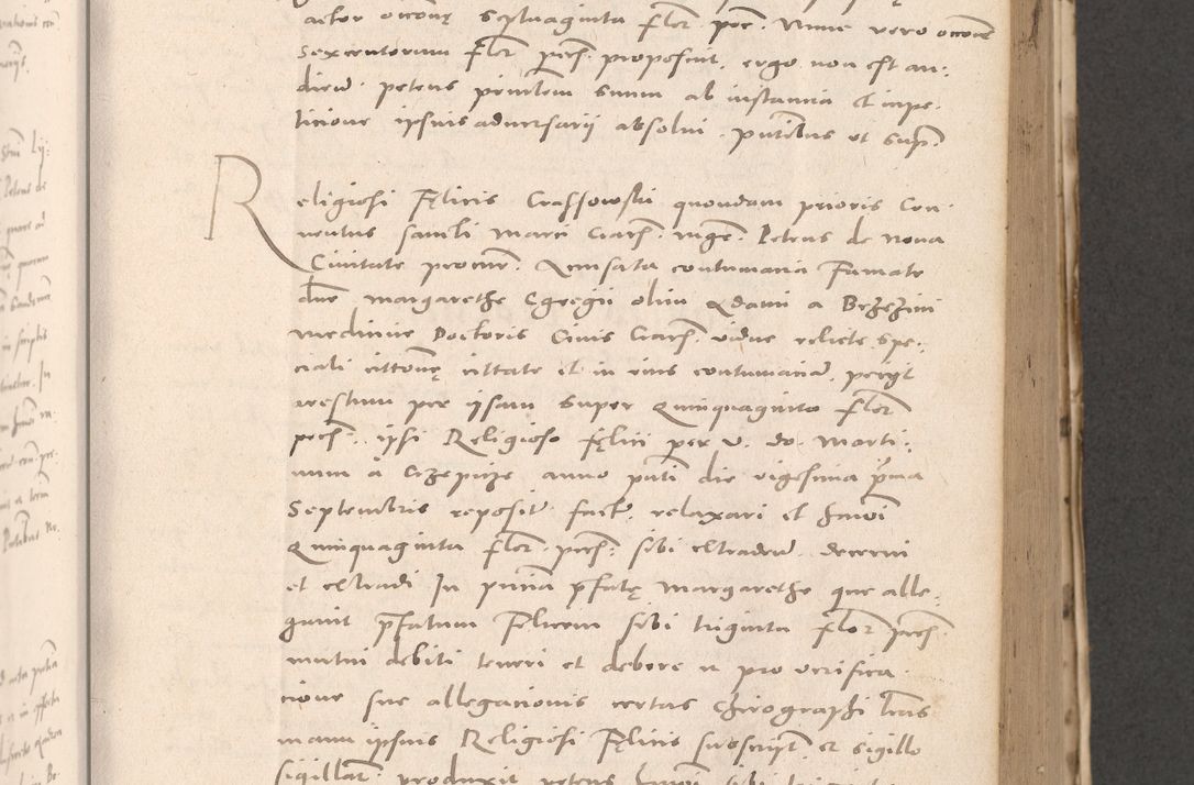 Zdjęcie nr 389 dla obiektu archiwalnego: Acta actorum causarum, sententiarum tam diffinitivarum quam interloquutoriarum, decretorum, obligationum, quietationum et constitutionum procuratorum coram reverendo domino Stanislao Schlomovski praeposito Calissiensi, archidiacono Sandecensi, canonico vicarioque in spiritualibus generali Cracocoviensi ad annum Domini millesimum quingentesimum quinquagesimum sextum, cuius indicatio quatuor decima, pontificatus sanctissimi in Christo patris domini Pauli divina providencia pape quarti anno ipsius