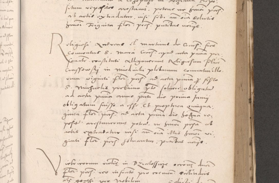 Zdjęcie nr 383 dla obiektu archiwalnego: Acta actorum causarum, sententiarum tam diffinitivarum quam interloquutoriarum, decretorum, obligationum, quietationum et constitutionum procuratorum coram reverendo domino Stanislao Schlomovski praeposito Calissiensi, archidiacono Sandecensi, canonico vicarioque in spiritualibus generali Cracocoviensi ad annum Domini millesimum quingentesimum quinquagesimum sextum, cuius indicatio quatuor decima, pontificatus sanctissimi in Christo patris domini Pauli divina providencia pape quarti anno ipsius