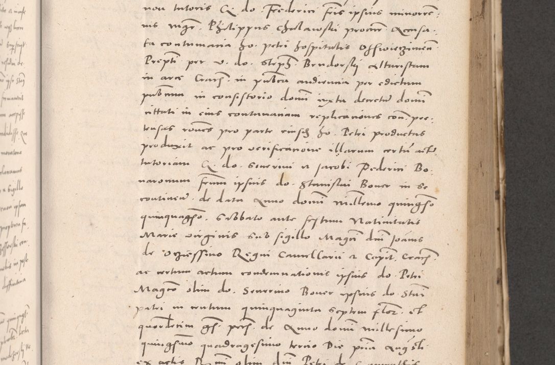 Zdjęcie nr 377 dla obiektu archiwalnego: Acta actorum causarum, sententiarum tam diffinitivarum quam interloquutoriarum, decretorum, obligationum, quietationum et constitutionum procuratorum coram reverendo domino Stanislao Schlomovski praeposito Calissiensi, archidiacono Sandecensi, canonico vicarioque in spiritualibus generali Cracocoviensi ad annum Domini millesimum quingentesimum quinquagesimum sextum, cuius indicatio quatuor decima, pontificatus sanctissimi in Christo patris domini Pauli divina providencia pape quarti anno ipsius