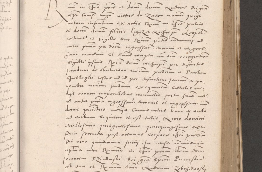 Zdjęcie nr 355 dla obiektu archiwalnego: Acta actorum causarum, sententiarum tam diffinitivarum quam interloquutoriarum, decretorum, obligationum, quietationum et constitutionum procuratorum coram reverendo domino Stanislao Schlomovski praeposito Calissiensi, archidiacono Sandecensi, canonico vicarioque in spiritualibus generali Cracocoviensi ad annum Domini millesimum quingentesimum quinquagesimum sextum, cuius indicatio quatuor decima, pontificatus sanctissimi in Christo patris domini Pauli divina providencia pape quarti anno ipsius