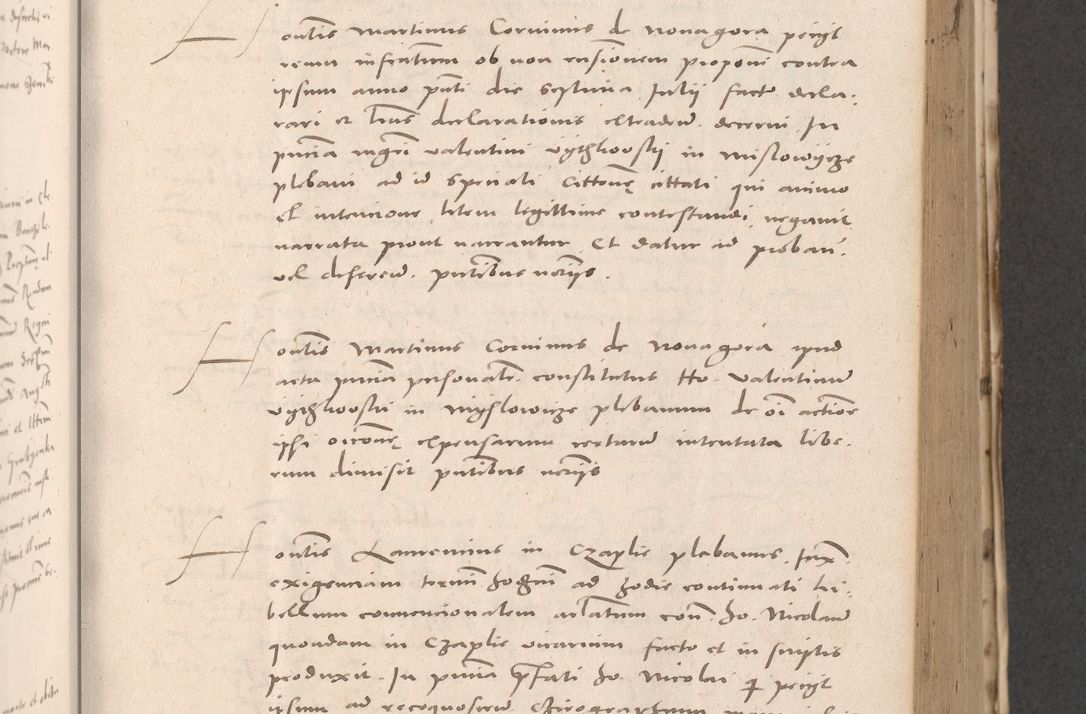 Zdjęcie nr 351 dla obiektu archiwalnego: Acta actorum causarum, sententiarum tam diffinitivarum quam interloquutoriarum, decretorum, obligationum, quietationum et constitutionum procuratorum coram reverendo domino Stanislao Schlomovski praeposito Calissiensi, archidiacono Sandecensi, canonico vicarioque in spiritualibus generali Cracocoviensi ad annum Domini millesimum quingentesimum quinquagesimum sextum, cuius indicatio quatuor decima, pontificatus sanctissimi in Christo patris domini Pauli divina providencia pape quarti anno ipsius