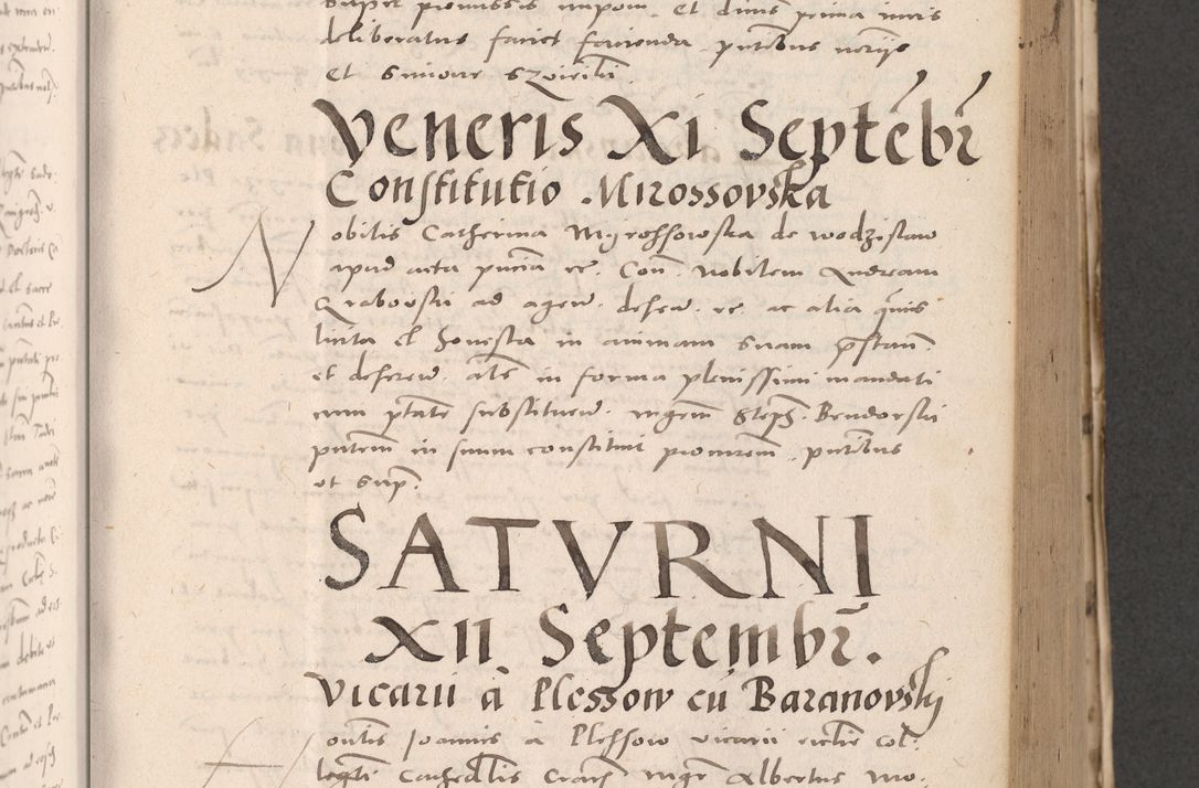Zdjęcie nr 343 dla obiektu archiwalnego: Acta actorum causarum, sententiarum tam diffinitivarum quam interloquutoriarum, decretorum, obligationum, quietationum et constitutionum procuratorum coram reverendo domino Stanislao Schlomovski praeposito Calissiensi, archidiacono Sandecensi, canonico vicarioque in spiritualibus generali Cracocoviensi ad annum Domini millesimum quingentesimum quinquagesimum sextum, cuius indicatio quatuor decima, pontificatus sanctissimi in Christo patris domini Pauli divina providencia pape quarti anno ipsius