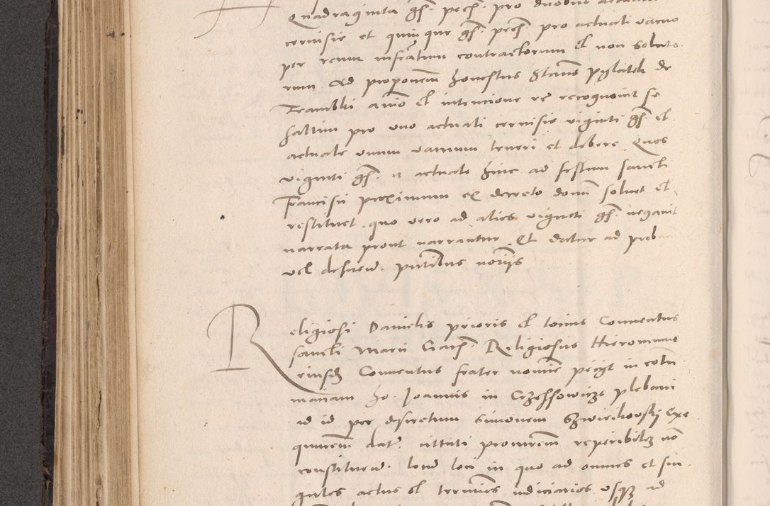 Zdjęcie nr 338 dla obiektu archiwalnego: Acta actorum causarum, sententiarum tam diffinitivarum quam interloquutoriarum, decretorum, obligationum, quietationum et constitutionum procuratorum coram reverendo domino Stanislao Schlomovski praeposito Calissiensi, archidiacono Sandecensi, canonico vicarioque in spiritualibus generali Cracocoviensi ad annum Domini millesimum quingentesimum quinquagesimum sextum, cuius indicatio quatuor decima, pontificatus sanctissimi in Christo patris domini Pauli divina providencia pape quarti anno ipsius