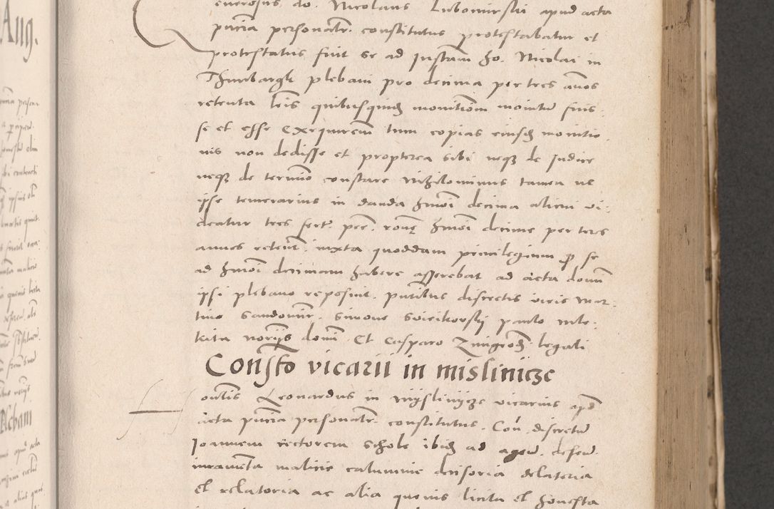 Zdjęcie nr 321 dla obiektu archiwalnego: Acta actorum causarum, sententiarum tam diffinitivarum quam interloquutoriarum, decretorum, obligationum, quietationum et constitutionum procuratorum coram reverendo domino Stanislao Schlomovski praeposito Calissiensi, archidiacono Sandecensi, canonico vicarioque in spiritualibus generali Cracocoviensi ad annum Domini millesimum quingentesimum quinquagesimum sextum, cuius indicatio quatuor decima, pontificatus sanctissimi in Christo patris domini Pauli divina providencia pape quarti anno ipsius