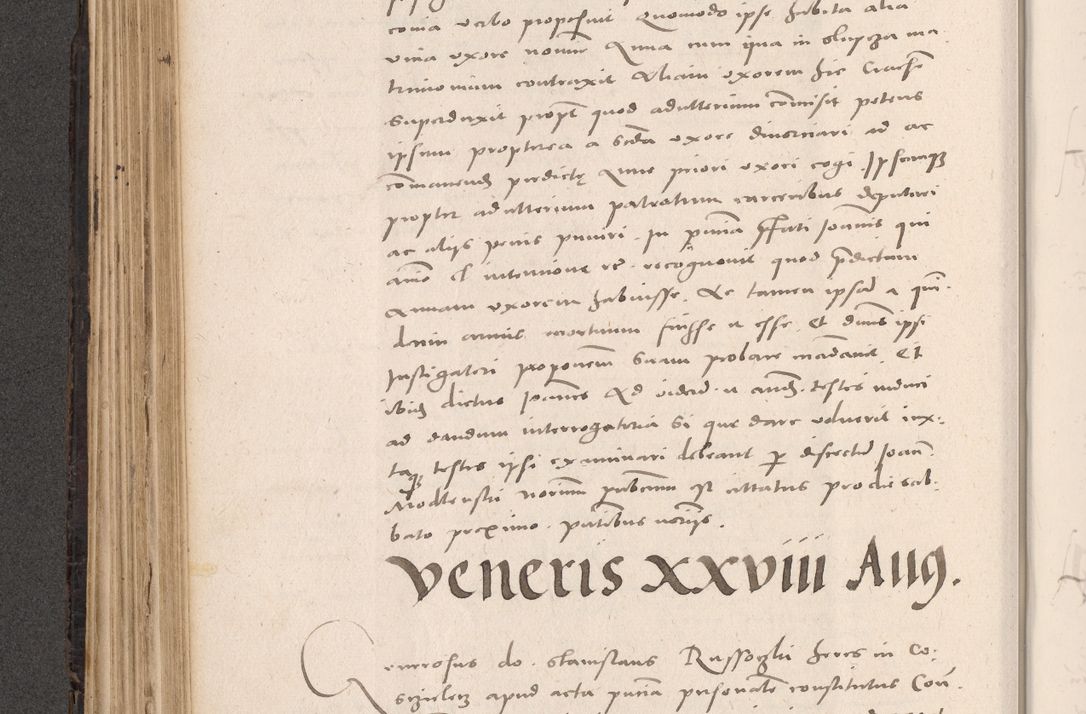 Zdjęcie nr 316 dla obiektu archiwalnego: Acta actorum causarum, sententiarum tam diffinitivarum quam interloquutoriarum, decretorum, obligationum, quietationum et constitutionum procuratorum coram reverendo domino Stanislao Schlomovski praeposito Calissiensi, archidiacono Sandecensi, canonico vicarioque in spiritualibus generali Cracocoviensi ad annum Domini millesimum quingentesimum quinquagesimum sextum, cuius indicatio quatuor decima, pontificatus sanctissimi in Christo patris domini Pauli divina providencia pape quarti anno ipsius