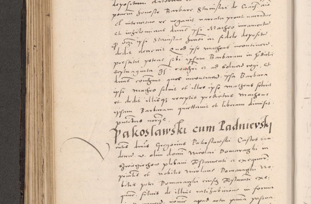Zdjęcie nr 314 dla obiektu archiwalnego: Acta actorum causarum, sententiarum tam diffinitivarum quam interloquutoriarum, decretorum, obligationum, quietationum et constitutionum procuratorum coram reverendo domino Stanislao Schlomovski praeposito Calissiensi, archidiacono Sandecensi, canonico vicarioque in spiritualibus generali Cracocoviensi ad annum Domini millesimum quingentesimum quinquagesimum sextum, cuius indicatio quatuor decima, pontificatus sanctissimi in Christo patris domini Pauli divina providencia pape quarti anno ipsius
