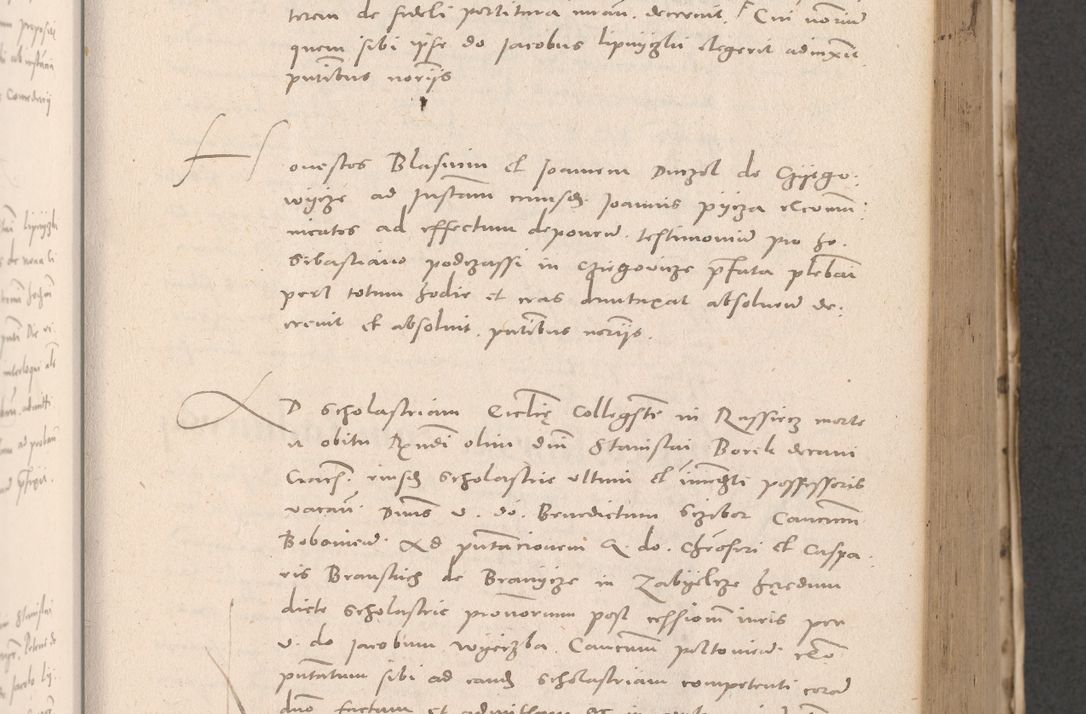 Zdjęcie nr 313 dla obiektu archiwalnego: Acta actorum causarum, sententiarum tam diffinitivarum quam interloquutoriarum, decretorum, obligationum, quietationum et constitutionum procuratorum coram reverendo domino Stanislao Schlomovski praeposito Calissiensi, archidiacono Sandecensi, canonico vicarioque in spiritualibus generali Cracocoviensi ad annum Domini millesimum quingentesimum quinquagesimum sextum, cuius indicatio quatuor decima, pontificatus sanctissimi in Christo patris domini Pauli divina providencia pape quarti anno ipsius