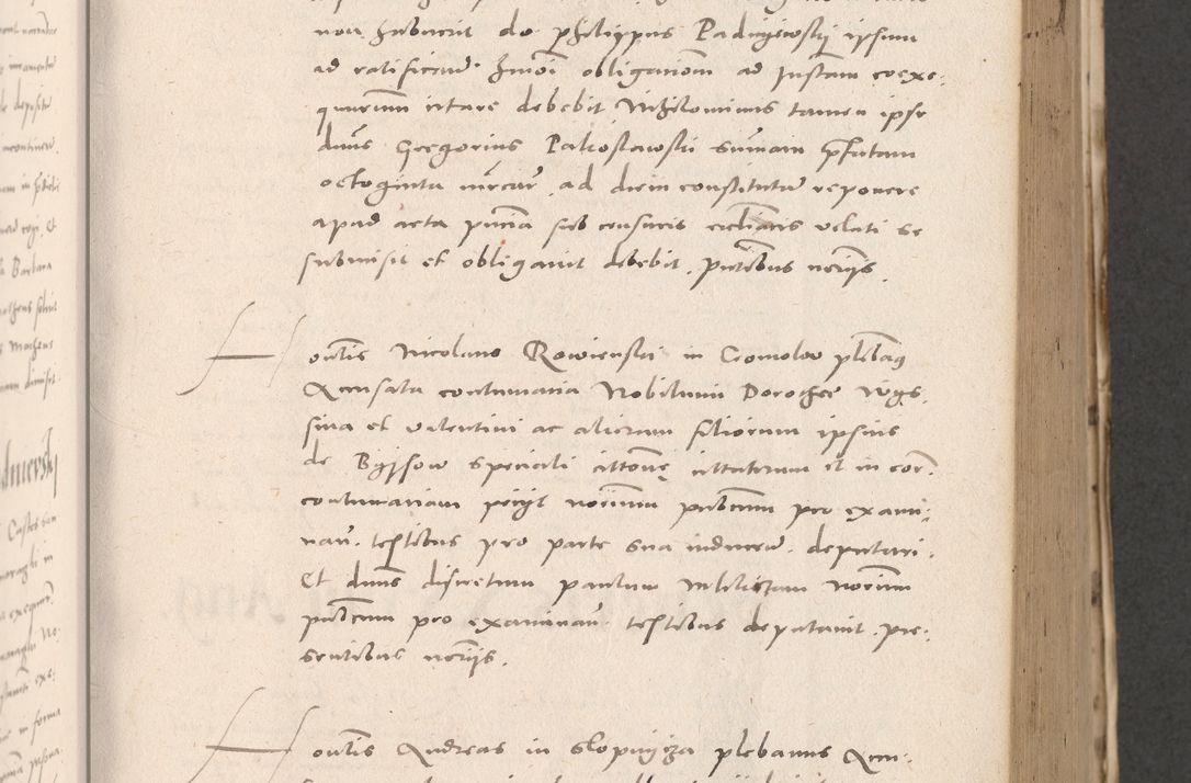 Zdjęcie nr 315 dla obiektu archiwalnego: Acta actorum causarum, sententiarum tam diffinitivarum quam interloquutoriarum, decretorum, obligationum, quietationum et constitutionum procuratorum coram reverendo domino Stanislao Schlomovski praeposito Calissiensi, archidiacono Sandecensi, canonico vicarioque in spiritualibus generali Cracocoviensi ad annum Domini millesimum quingentesimum quinquagesimum sextum, cuius indicatio quatuor decima, pontificatus sanctissimi in Christo patris domini Pauli divina providencia pape quarti anno ipsius