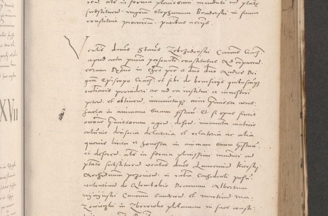 Zdjęcie nr 311 dla obiektu archiwalnego: Acta actorum causarum, sententiarum tam diffinitivarum quam interloquutoriarum, decretorum, obligationum, quietationum et constitutionum procuratorum coram reverendo domino Stanislao Schlomovski praeposito Calissiensi, archidiacono Sandecensi, canonico vicarioque in spiritualibus generali Cracocoviensi ad annum Domini millesimum quingentesimum quinquagesimum sextum, cuius indicatio quatuor decima, pontificatus sanctissimi in Christo patris domini Pauli divina providencia pape quarti anno ipsius