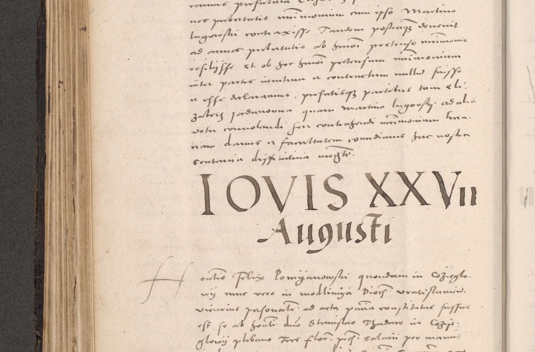 Zdjęcie nr 310 dla obiektu archiwalnego: Acta actorum causarum, sententiarum tam diffinitivarum quam interloquutoriarum, decretorum, obligationum, quietationum et constitutionum procuratorum coram reverendo domino Stanislao Schlomovski praeposito Calissiensi, archidiacono Sandecensi, canonico vicarioque in spiritualibus generali Cracocoviensi ad annum Domini millesimum quingentesimum quinquagesimum sextum, cuius indicatio quatuor decima, pontificatus sanctissimi in Christo patris domini Pauli divina providencia pape quarti anno ipsius