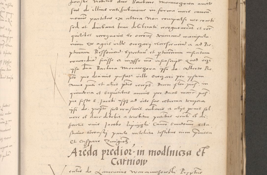 Zdjęcie nr 307 dla obiektu archiwalnego: Acta actorum causarum, sententiarum tam diffinitivarum quam interloquutoriarum, decretorum, obligationum, quietationum et constitutionum procuratorum coram reverendo domino Stanislao Schlomovski praeposito Calissiensi, archidiacono Sandecensi, canonico vicarioque in spiritualibus generali Cracocoviensi ad annum Domini millesimum quingentesimum quinquagesimum sextum, cuius indicatio quatuor decima, pontificatus sanctissimi in Christo patris domini Pauli divina providencia pape quarti anno ipsius