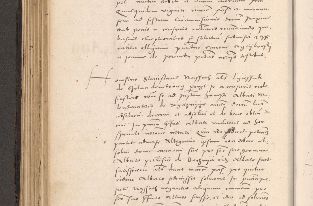 Zdjęcie nr 294 dla obiektu archiwalnego: Acta actorum causarum, sententiarum tam diffinitivarum quam interloquutoriarum, decretorum, obligationum, quietationum et constitutionum procuratorum coram reverendo domino Stanislao Schlomovski praeposito Calissiensi, archidiacono Sandecensi, canonico vicarioque in spiritualibus generali Cracocoviensi ad annum Domini millesimum quingentesimum quinquagesimum sextum, cuius indicatio quatuor decima, pontificatus sanctissimi in Christo patris domini Pauli divina providencia pape quarti anno ipsius