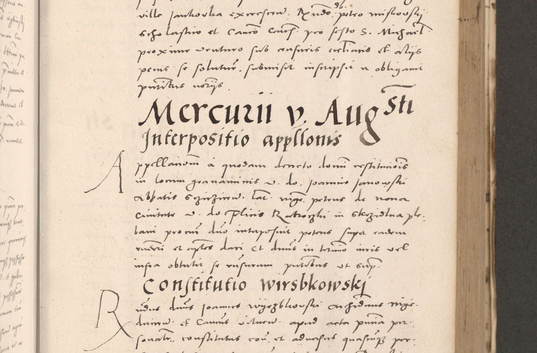 Zdjęcie nr 289 dla obiektu archiwalnego: Acta actorum causarum, sententiarum tam diffinitivarum quam interloquutoriarum, decretorum, obligationum, quietationum et constitutionum procuratorum coram reverendo domino Stanislao Schlomovski praeposito Calissiensi, archidiacono Sandecensi, canonico vicarioque in spiritualibus generali Cracocoviensi ad annum Domini millesimum quingentesimum quinquagesimum sextum, cuius indicatio quatuor decima, pontificatus sanctissimi in Christo patris domini Pauli divina providencia pape quarti anno ipsius