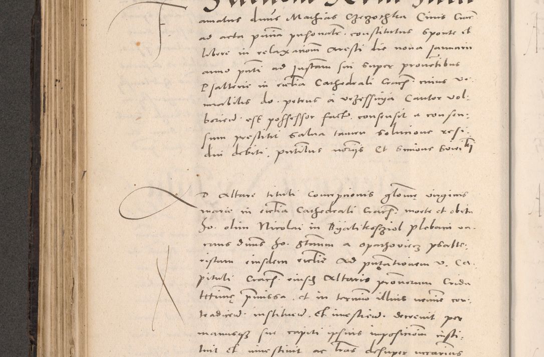 Zdjęcie nr 280 dla obiektu archiwalnego: Acta actorum causarum, sententiarum tam diffinitivarum quam interloquutoriarum, decretorum, obligationum, quietationum et constitutionum procuratorum coram reverendo domino Stanislao Schlomovski praeposito Calissiensi, archidiacono Sandecensi, canonico vicarioque in spiritualibus generali Cracocoviensi ad annum Domini millesimum quingentesimum quinquagesimum sextum, cuius indicatio quatuor decima, pontificatus sanctissimi in Christo patris domini Pauli divina providencia pape quarti anno ipsius