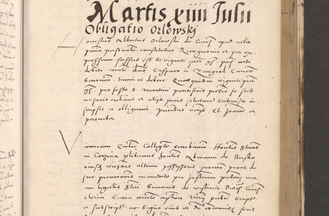 Zdjęcie nr 277 dla obiektu archiwalnego: Acta actorum causarum, sententiarum tam diffinitivarum quam interloquutoriarum, decretorum, obligationum, quietationum et constitutionum procuratorum coram reverendo domino Stanislao Schlomovski praeposito Calissiensi, archidiacono Sandecensi, canonico vicarioque in spiritualibus generali Cracocoviensi ad annum Domini millesimum quingentesimum quinquagesimum sextum, cuius indicatio quatuor decima, pontificatus sanctissimi in Christo patris domini Pauli divina providencia pape quarti anno ipsius