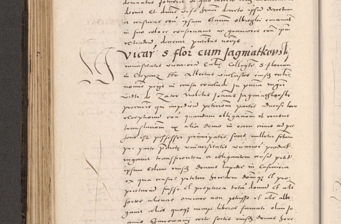 Zdjęcie nr 256 dla obiektu archiwalnego: Acta actorum causarum, sententiarum tam diffinitivarum quam interloquutoriarum, decretorum, obligationum, quietationum et constitutionum procuratorum coram reverendo domino Stanislao Schlomovski praeposito Calissiensi, archidiacono Sandecensi, canonico vicarioque in spiritualibus generali Cracocoviensi ad annum Domini millesimum quingentesimum quinquagesimum sextum, cuius indicatio quatuor decima, pontificatus sanctissimi in Christo patris domini Pauli divina providencia pape quarti anno ipsius