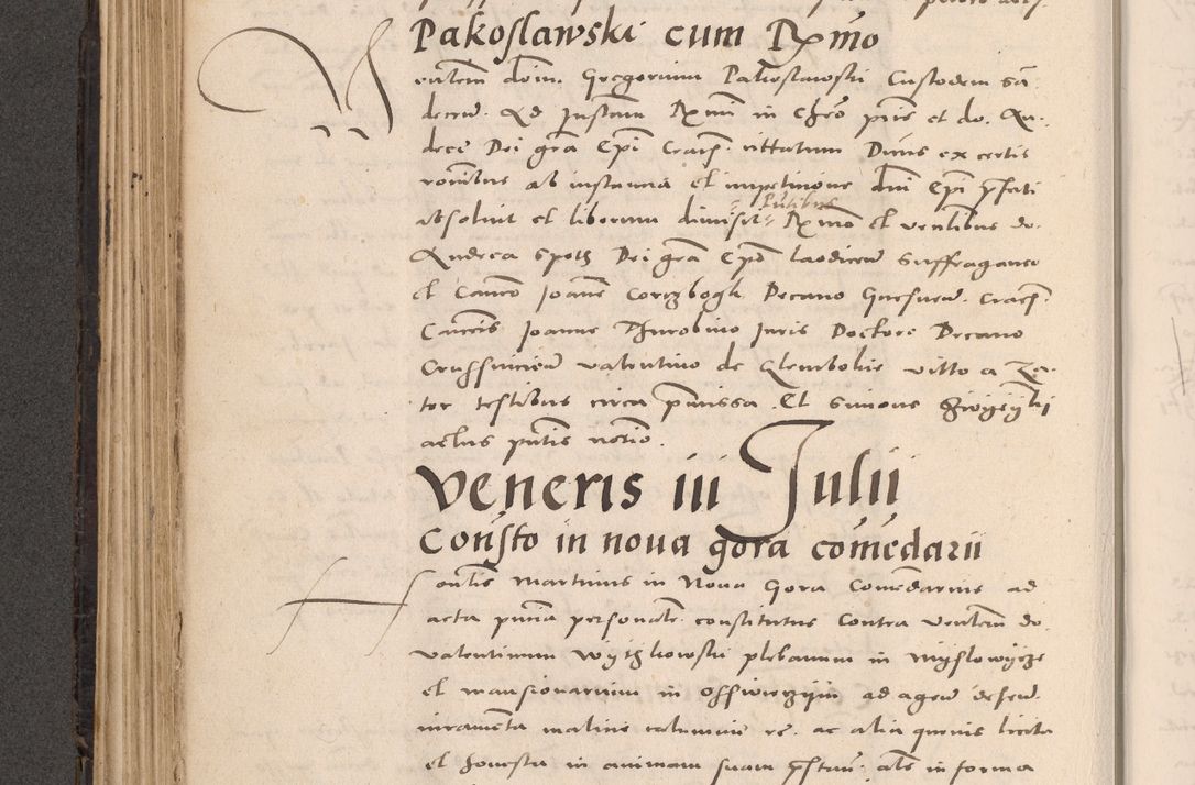 Zdjęcie nr 248 dla obiektu archiwalnego: Acta actorum causarum, sententiarum tam diffinitivarum quam interloquutoriarum, decretorum, obligationum, quietationum et constitutionum procuratorum coram reverendo domino Stanislao Schlomovski praeposito Calissiensi, archidiacono Sandecensi, canonico vicarioque in spiritualibus generali Cracocoviensi ad annum Domini millesimum quingentesimum quinquagesimum sextum, cuius indicatio quatuor decima, pontificatus sanctissimi in Christo patris domini Pauli divina providencia pape quarti anno ipsius