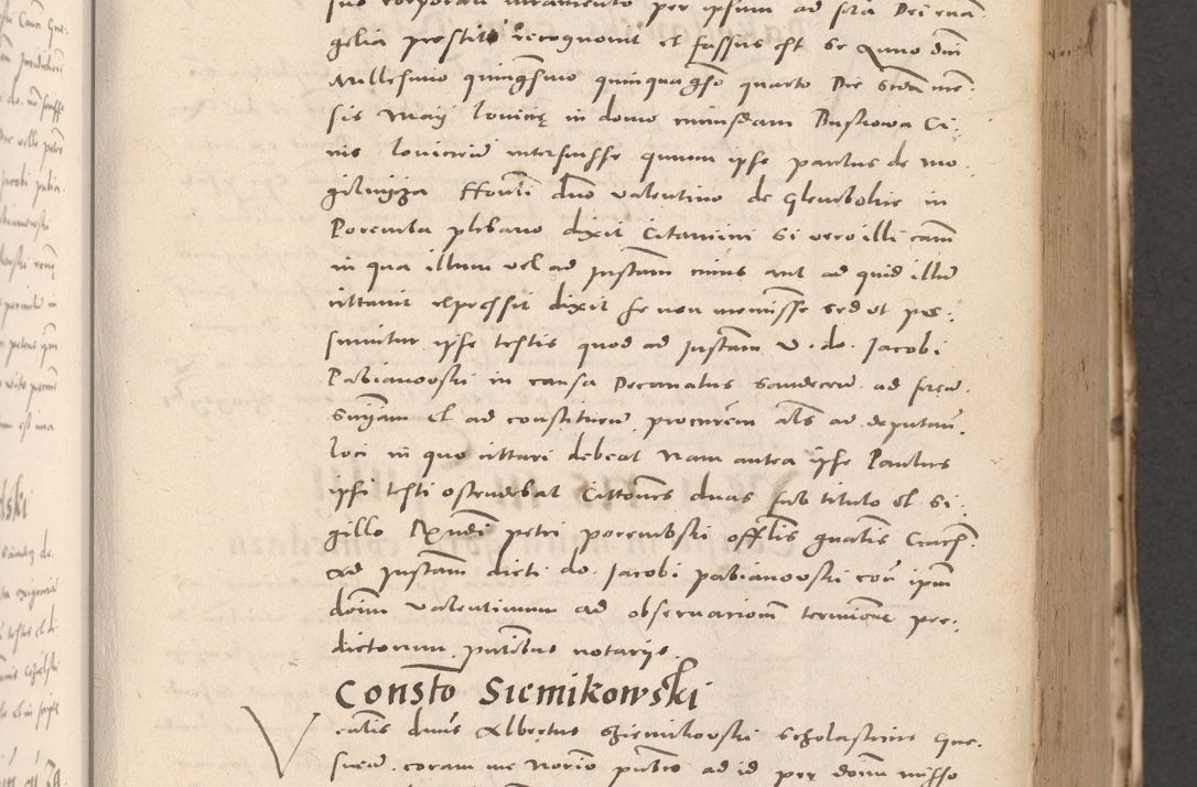 Zdjęcie nr 247 dla obiektu archiwalnego: Acta actorum causarum, sententiarum tam diffinitivarum quam interloquutoriarum, decretorum, obligationum, quietationum et constitutionum procuratorum coram reverendo domino Stanislao Schlomovski praeposito Calissiensi, archidiacono Sandecensi, canonico vicarioque in spiritualibus generali Cracocoviensi ad annum Domini millesimum quingentesimum quinquagesimum sextum, cuius indicatio quatuor decima, pontificatus sanctissimi in Christo patris domini Pauli divina providencia pape quarti anno ipsius