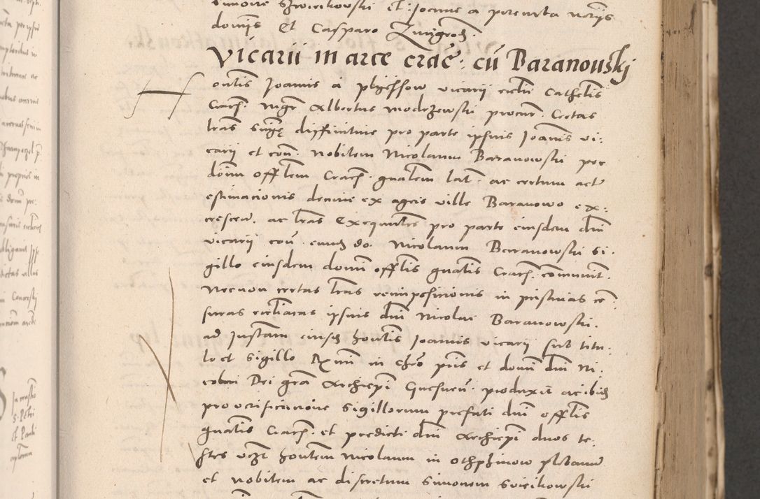 Zdjęcie nr 243 dla obiektu archiwalnego: Acta actorum causarum, sententiarum tam diffinitivarum quam interloquutoriarum, decretorum, obligationum, quietationum et constitutionum procuratorum coram reverendo domino Stanislao Schlomovski praeposito Calissiensi, archidiacono Sandecensi, canonico vicarioque in spiritualibus generali Cracocoviensi ad annum Domini millesimum quingentesimum quinquagesimum sextum, cuius indicatio quatuor decima, pontificatus sanctissimi in Christo patris domini Pauli divina providencia pape quarti anno ipsius