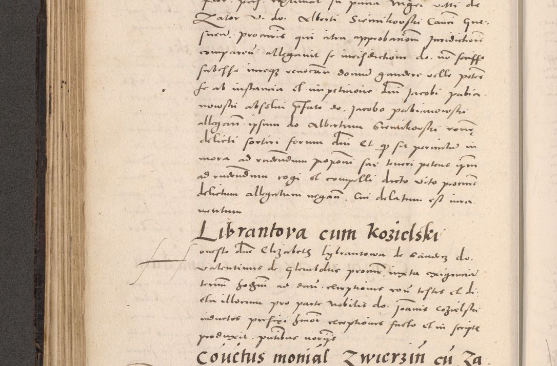 Zdjęcie nr 246 dla obiektu archiwalnego: Acta actorum causarum, sententiarum tam diffinitivarum quam interloquutoriarum, decretorum, obligationum, quietationum et constitutionum procuratorum coram reverendo domino Stanislao Schlomovski praeposito Calissiensi, archidiacono Sandecensi, canonico vicarioque in spiritualibus generali Cracocoviensi ad annum Domini millesimum quingentesimum quinquagesimum sextum, cuius indicatio quatuor decima, pontificatus sanctissimi in Christo patris domini Pauli divina providencia pape quarti anno ipsius