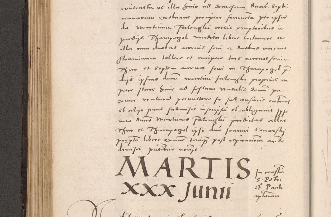 Zdjęcie nr 242 dla obiektu archiwalnego: Acta actorum causarum, sententiarum tam diffinitivarum quam interloquutoriarum, decretorum, obligationum, quietationum et constitutionum procuratorum coram reverendo domino Stanislao Schlomovski praeposito Calissiensi, archidiacono Sandecensi, canonico vicarioque in spiritualibus generali Cracocoviensi ad annum Domini millesimum quingentesimum quinquagesimum sextum, cuius indicatio quatuor decima, pontificatus sanctissimi in Christo patris domini Pauli divina providencia pape quarti anno ipsius