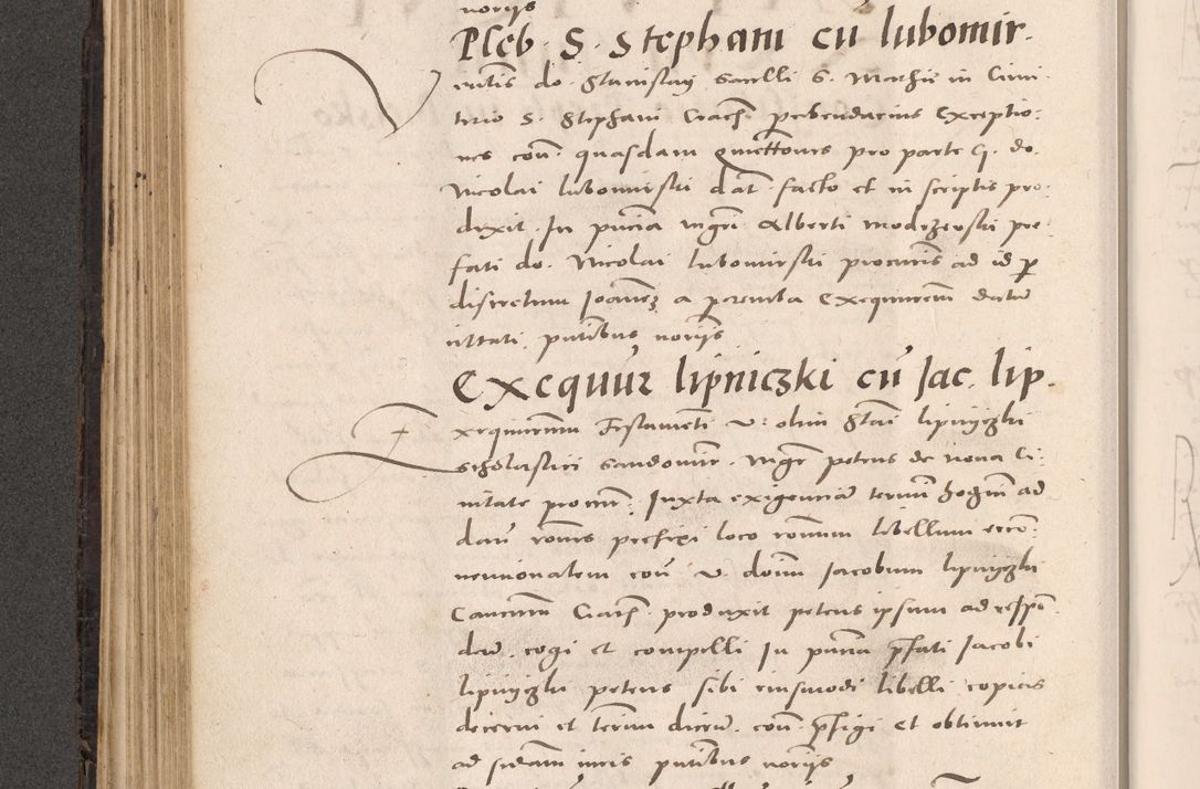 Zdjęcie nr 240 dla obiektu archiwalnego: Acta actorum causarum, sententiarum tam diffinitivarum quam interloquutoriarum, decretorum, obligationum, quietationum et constitutionum procuratorum coram reverendo domino Stanislao Schlomovski praeposito Calissiensi, archidiacono Sandecensi, canonico vicarioque in spiritualibus generali Cracocoviensi ad annum Domini millesimum quingentesimum quinquagesimum sextum, cuius indicatio quatuor decima, pontificatus sanctissimi in Christo patris domini Pauli divina providencia pape quarti anno ipsius