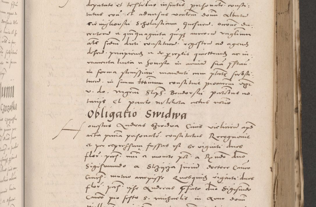 Zdjęcie nr 229 dla obiektu archiwalnego: Acta actorum causarum, sententiarum tam diffinitivarum quam interloquutoriarum, decretorum, obligationum, quietationum et constitutionum procuratorum coram reverendo domino Stanislao Schlomovski praeposito Calissiensi, archidiacono Sandecensi, canonico vicarioque in spiritualibus generali Cracocoviensi ad annum Domini millesimum quingentesimum quinquagesimum sextum, cuius indicatio quatuor decima, pontificatus sanctissimi in Christo patris domini Pauli divina providencia pape quarti anno ipsius