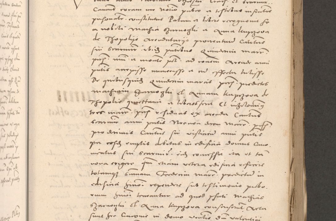Zdjęcie nr 227 dla obiektu archiwalnego: Acta actorum causarum, sententiarum tam diffinitivarum quam interloquutoriarum, decretorum, obligationum, quietationum et constitutionum procuratorum coram reverendo domino Stanislao Schlomovski praeposito Calissiensi, archidiacono Sandecensi, canonico vicarioque in spiritualibus generali Cracocoviensi ad annum Domini millesimum quingentesimum quinquagesimum sextum, cuius indicatio quatuor decima, pontificatus sanctissimi in Christo patris domini Pauli divina providencia pape quarti anno ipsius
