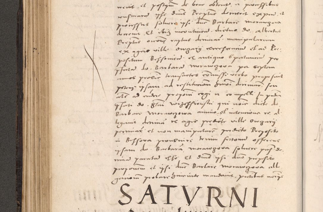 Zdjęcie nr 222 dla obiektu archiwalnego: Acta actorum causarum, sententiarum tam diffinitivarum quam interloquutoriarum, decretorum, obligationum, quietationum et constitutionum procuratorum coram reverendo domino Stanislao Schlomovski praeposito Calissiensi, archidiacono Sandecensi, canonico vicarioque in spiritualibus generali Cracocoviensi ad annum Domini millesimum quingentesimum quinquagesimum sextum, cuius indicatio quatuor decima, pontificatus sanctissimi in Christo patris domini Pauli divina providencia pape quarti anno ipsius
