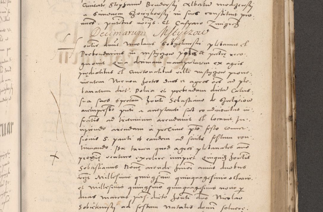 Zdjęcie nr 597 dla obiektu archiwalnego: Acta actorum causarum, sententiarum tam diffinitivarum quam interloquutoriarum, decretorum, obligationum, quietationum et constitutionum procuratorum coram reverendo domino Stanislao Schlomovski praeposito Calissiensi, archidiacono Sandecensi, canonico vicarioque in spiritualibus generali Cracocoviensi ad annum Domini millesimum quingentesimum quinquagesimum sextum, cuius indicatio quatuor decima, pontificatus sanctissimi in Christo patris domini Pauli divina providencia pape quarti anno ipsius