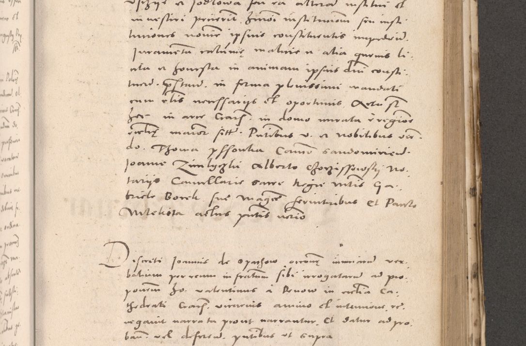 Zdjęcie nr 595 dla obiektu archiwalnego: Acta actorum causarum, sententiarum tam diffinitivarum quam interloquutoriarum, decretorum, obligationum, quietationum et constitutionum procuratorum coram reverendo domino Stanislao Schlomovski praeposito Calissiensi, archidiacono Sandecensi, canonico vicarioque in spiritualibus generali Cracocoviensi ad annum Domini millesimum quingentesimum quinquagesimum sextum, cuius indicatio quatuor decima, pontificatus sanctissimi in Christo patris domini Pauli divina providencia pape quarti anno ipsius