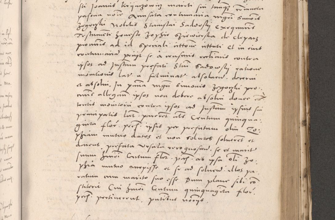 Zdjęcie nr 577 dla obiektu archiwalnego: Acta actorum causarum, sententiarum tam diffinitivarum quam interloquutoriarum, decretorum, obligationum, quietationum et constitutionum procuratorum coram reverendo domino Stanislao Schlomovski praeposito Calissiensi, archidiacono Sandecensi, canonico vicarioque in spiritualibus generali Cracocoviensi ad annum Domini millesimum quingentesimum quinquagesimum sextum, cuius indicatio quatuor decima, pontificatus sanctissimi in Christo patris domini Pauli divina providencia pape quarti anno ipsius
