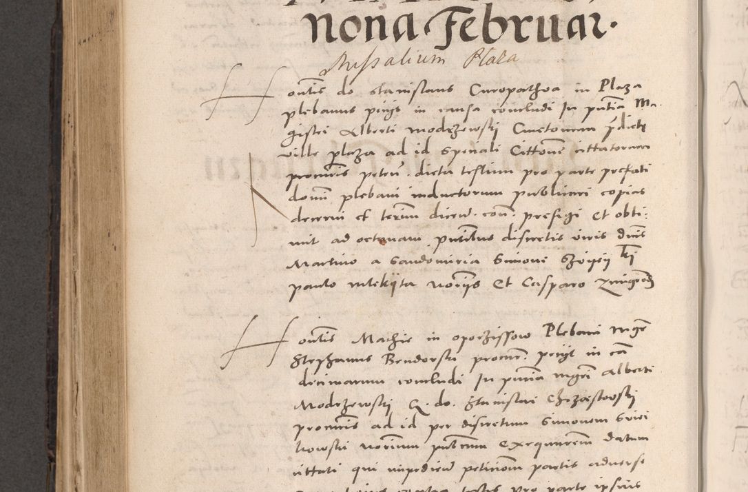 Zdjęcie nr 580 dla obiektu archiwalnego: Acta actorum causarum, sententiarum tam diffinitivarum quam interloquutoriarum, decretorum, obligationum, quietationum et constitutionum procuratorum coram reverendo domino Stanislao Schlomovski praeposito Calissiensi, archidiacono Sandecensi, canonico vicarioque in spiritualibus generali Cracocoviensi ad annum Domini millesimum quingentesimum quinquagesimum sextum, cuius indicatio quatuor decima, pontificatus sanctissimi in Christo patris domini Pauli divina providencia pape quarti anno ipsius