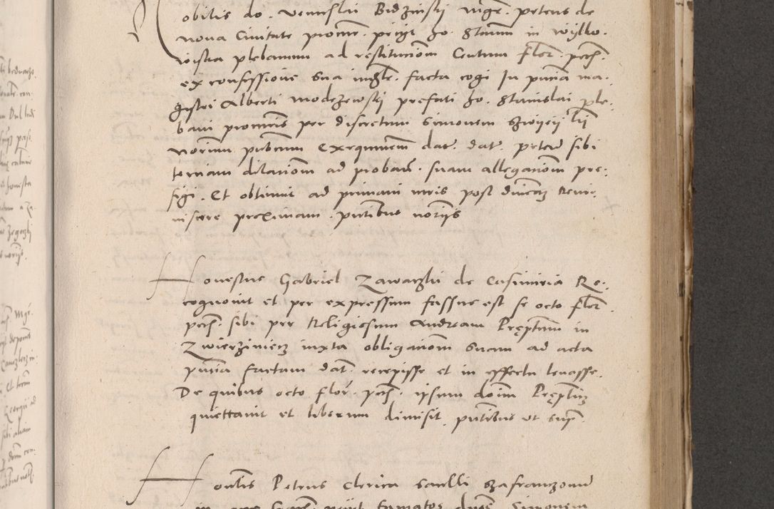 Zdjęcie nr 575 dla obiektu archiwalnego: Acta actorum causarum, sententiarum tam diffinitivarum quam interloquutoriarum, decretorum, obligationum, quietationum et constitutionum procuratorum coram reverendo domino Stanislao Schlomovski praeposito Calissiensi, archidiacono Sandecensi, canonico vicarioque in spiritualibus generali Cracocoviensi ad annum Domini millesimum quingentesimum quinquagesimum sextum, cuius indicatio quatuor decima, pontificatus sanctissimi in Christo patris domini Pauli divina providencia pape quarti anno ipsius