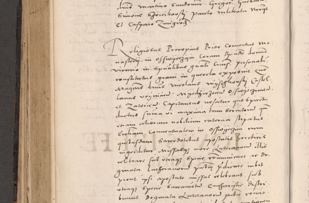Zdjęcie nr 568 dla obiektu archiwalnego: Acta actorum causarum, sententiarum tam diffinitivarum quam interloquutoriarum, decretorum, obligationum, quietationum et constitutionum procuratorum coram reverendo domino Stanislao Schlomovski praeposito Calissiensi, archidiacono Sandecensi, canonico vicarioque in spiritualibus generali Cracocoviensi ad annum Domini millesimum quingentesimum quinquagesimum sextum, cuius indicatio quatuor decima, pontificatus sanctissimi in Christo patris domini Pauli divina providencia pape quarti anno ipsius