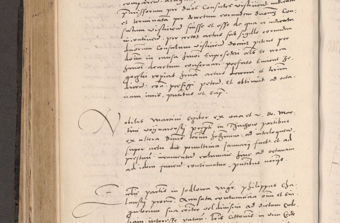 Zdjęcie nr 570 dla obiektu archiwalnego: Acta actorum causarum, sententiarum tam diffinitivarum quam interloquutoriarum, decretorum, obligationum, quietationum et constitutionum procuratorum coram reverendo domino Stanislao Schlomovski praeposito Calissiensi, archidiacono Sandecensi, canonico vicarioque in spiritualibus generali Cracocoviensi ad annum Domini millesimum quingentesimum quinquagesimum sextum, cuius indicatio quatuor decima, pontificatus sanctissimi in Christo patris domini Pauli divina providencia pape quarti anno ipsius