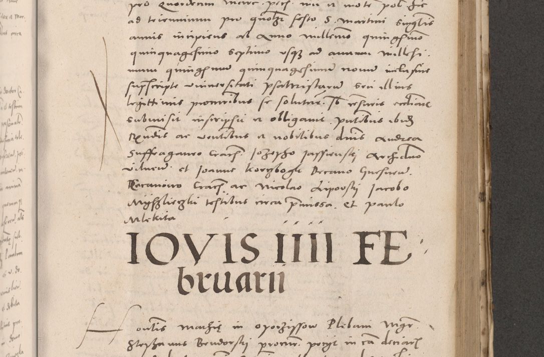 Zdjęcie nr 567 dla obiektu archiwalnego: Acta actorum causarum, sententiarum tam diffinitivarum quam interloquutoriarum, decretorum, obligationum, quietationum et constitutionum procuratorum coram reverendo domino Stanislao Schlomovski praeposito Calissiensi, archidiacono Sandecensi, canonico vicarioque in spiritualibus generali Cracocoviensi ad annum Domini millesimum quingentesimum quinquagesimum sextum, cuius indicatio quatuor decima, pontificatus sanctissimi in Christo patris domini Pauli divina providencia pape quarti anno ipsius