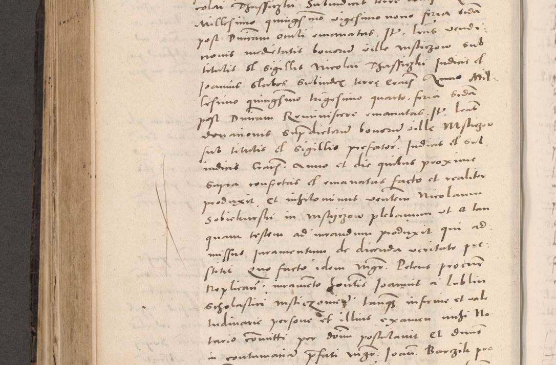 Zdjęcie nr 544 dla obiektu archiwalnego: Acta actorum causarum, sententiarum tam diffinitivarum quam interloquutoriarum, decretorum, obligationum, quietationum et constitutionum procuratorum coram reverendo domino Stanislao Schlomovski praeposito Calissiensi, archidiacono Sandecensi, canonico vicarioque in spiritualibus generali Cracocoviensi ad annum Domini millesimum quingentesimum quinquagesimum sextum, cuius indicatio quatuor decima, pontificatus sanctissimi in Christo patris domini Pauli divina providencia pape quarti anno ipsius