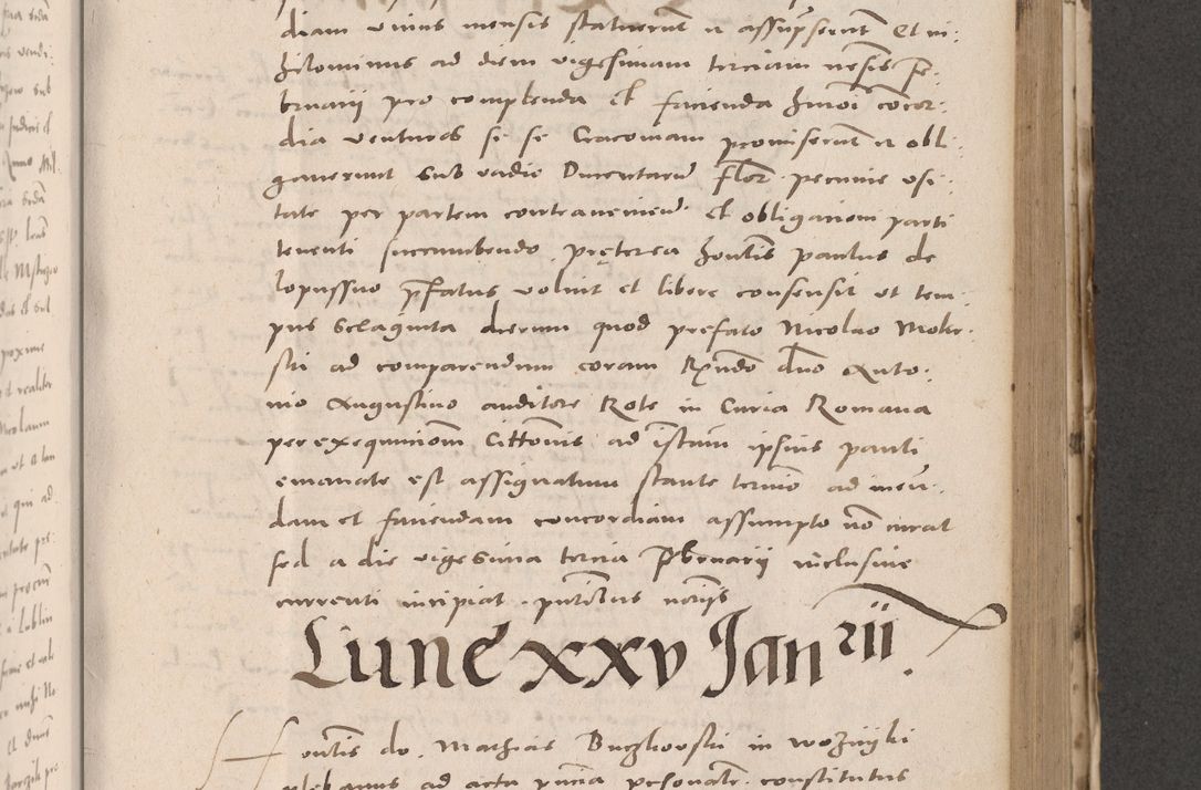 Zdjęcie nr 545 dla obiektu archiwalnego: Acta actorum causarum, sententiarum tam diffinitivarum quam interloquutoriarum, decretorum, obligationum, quietationum et constitutionum procuratorum coram reverendo domino Stanislao Schlomovski praeposito Calissiensi, archidiacono Sandecensi, canonico vicarioque in spiritualibus generali Cracocoviensi ad annum Domini millesimum quingentesimum quinquagesimum sextum, cuius indicatio quatuor decima, pontificatus sanctissimi in Christo patris domini Pauli divina providencia pape quarti anno ipsius