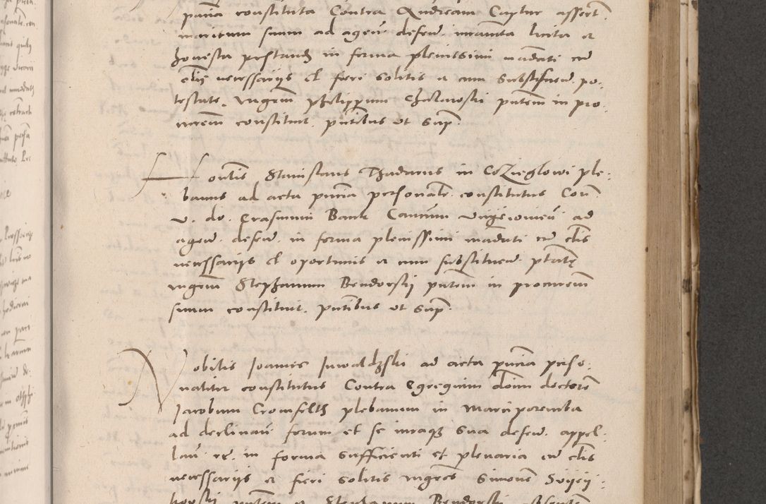 Zdjęcie nr 543 dla obiektu archiwalnego: Acta actorum causarum, sententiarum tam diffinitivarum quam interloquutoriarum, decretorum, obligationum, quietationum et constitutionum procuratorum coram reverendo domino Stanislao Schlomovski praeposito Calissiensi, archidiacono Sandecensi, canonico vicarioque in spiritualibus generali Cracocoviensi ad annum Domini millesimum quingentesimum quinquagesimum sextum, cuius indicatio quatuor decima, pontificatus sanctissimi in Christo patris domini Pauli divina providencia pape quarti anno ipsius