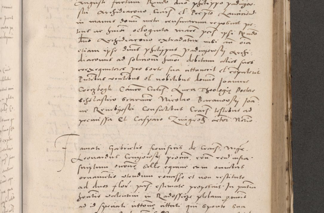 Zdjęcie nr 537 dla obiektu archiwalnego: Acta actorum causarum, sententiarum tam diffinitivarum quam interloquutoriarum, decretorum, obligationum, quietationum et constitutionum procuratorum coram reverendo domino Stanislao Schlomovski praeposito Calissiensi, archidiacono Sandecensi, canonico vicarioque in spiritualibus generali Cracocoviensi ad annum Domini millesimum quingentesimum quinquagesimum sextum, cuius indicatio quatuor decima, pontificatus sanctissimi in Christo patris domini Pauli divina providencia pape quarti anno ipsius