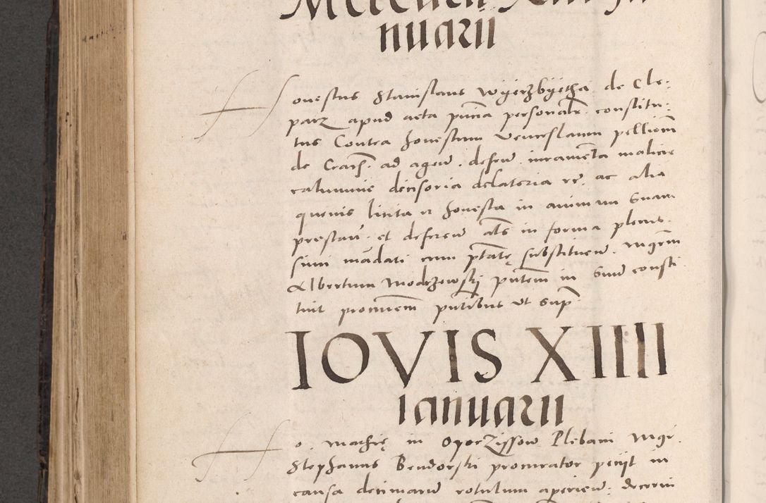 Zdjęcie nr 526 dla obiektu archiwalnego: Acta actorum causarum, sententiarum tam diffinitivarum quam interloquutoriarum, decretorum, obligationum, quietationum et constitutionum procuratorum coram reverendo domino Stanislao Schlomovski praeposito Calissiensi, archidiacono Sandecensi, canonico vicarioque in spiritualibus generali Cracocoviensi ad annum Domini millesimum quingentesimum quinquagesimum sextum, cuius indicatio quatuor decima, pontificatus sanctissimi in Christo patris domini Pauli divina providencia pape quarti anno ipsius