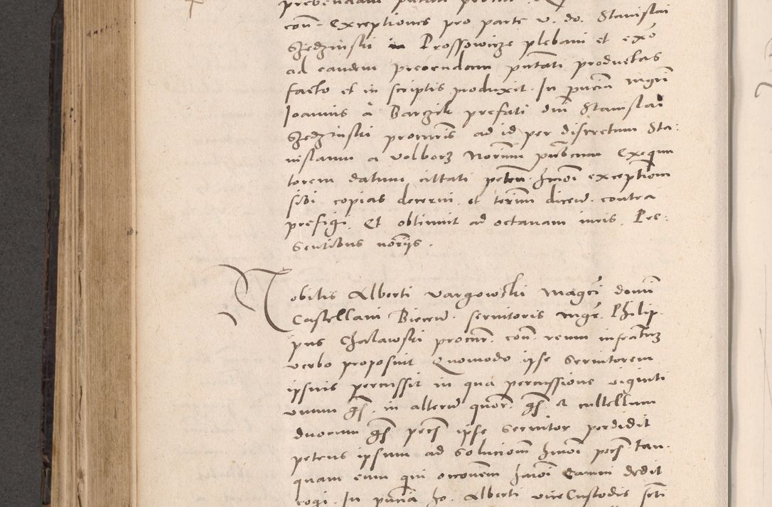 Zdjęcie nr 518 dla obiektu archiwalnego: Acta actorum causarum, sententiarum tam diffinitivarum quam interloquutoriarum, decretorum, obligationum, quietationum et constitutionum procuratorum coram reverendo domino Stanislao Schlomovski praeposito Calissiensi, archidiacono Sandecensi, canonico vicarioque in spiritualibus generali Cracocoviensi ad annum Domini millesimum quingentesimum quinquagesimum sextum, cuius indicatio quatuor decima, pontificatus sanctissimi in Christo patris domini Pauli divina providencia pape quarti anno ipsius