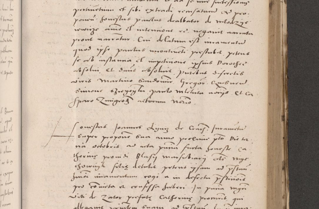 Zdjęcie nr 521 dla obiektu archiwalnego: Acta actorum causarum, sententiarum tam diffinitivarum quam interloquutoriarum, decretorum, obligationum, quietationum et constitutionum procuratorum coram reverendo domino Stanislao Schlomovski praeposito Calissiensi, archidiacono Sandecensi, canonico vicarioque in spiritualibus generali Cracocoviensi ad annum Domini millesimum quingentesimum quinquagesimum sextum, cuius indicatio quatuor decima, pontificatus sanctissimi in Christo patris domini Pauli divina providencia pape quarti anno ipsius