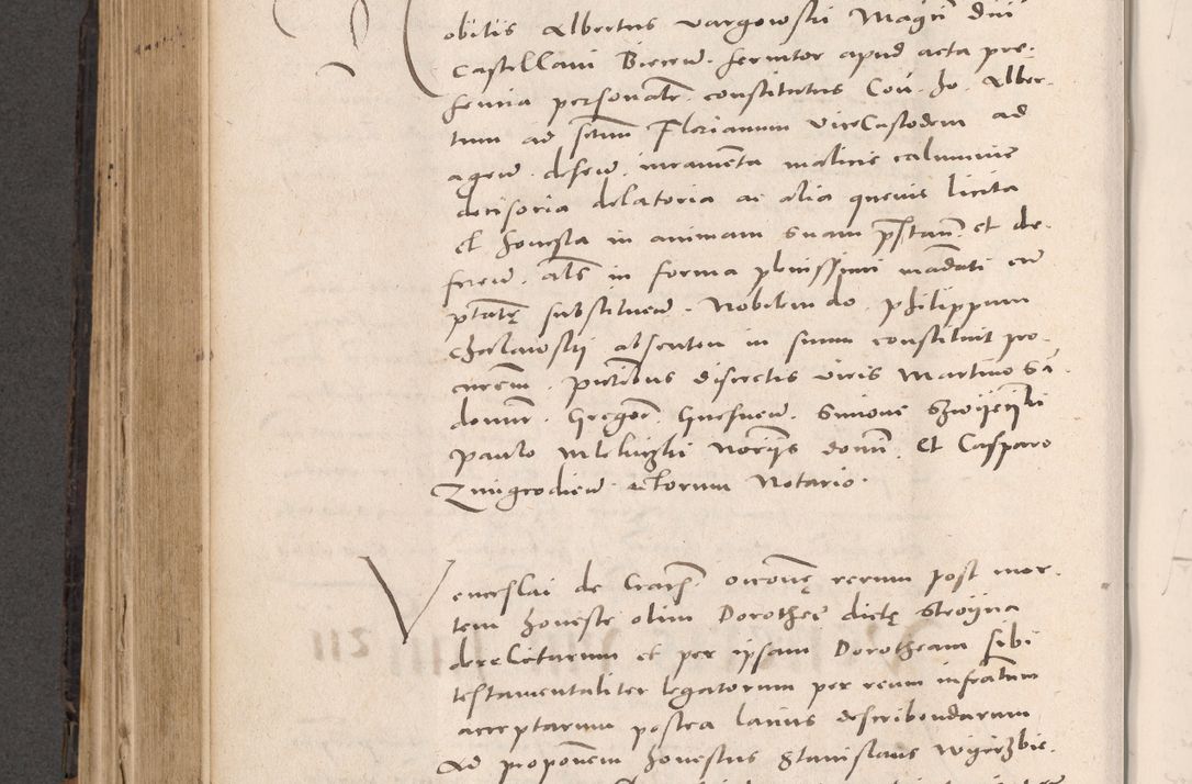 Zdjęcie nr 516 dla obiektu archiwalnego: Acta actorum causarum, sententiarum tam diffinitivarum quam interloquutoriarum, decretorum, obligationum, quietationum et constitutionum procuratorum coram reverendo domino Stanislao Schlomovski praeposito Calissiensi, archidiacono Sandecensi, canonico vicarioque in spiritualibus generali Cracocoviensi ad annum Domini millesimum quingentesimum quinquagesimum sextum, cuius indicatio quatuor decima, pontificatus sanctissimi in Christo patris domini Pauli divina providencia pape quarti anno ipsius