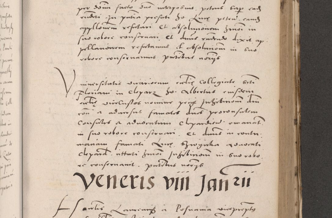 Zdjęcie nr 515 dla obiektu archiwalnego: Acta actorum causarum, sententiarum tam diffinitivarum quam interloquutoriarum, decretorum, obligationum, quietationum et constitutionum procuratorum coram reverendo domino Stanislao Schlomovski praeposito Calissiensi, archidiacono Sandecensi, canonico vicarioque in spiritualibus generali Cracocoviensi ad annum Domini millesimum quingentesimum quinquagesimum sextum, cuius indicatio quatuor decima, pontificatus sanctissimi in Christo patris domini Pauli divina providencia pape quarti anno ipsius
